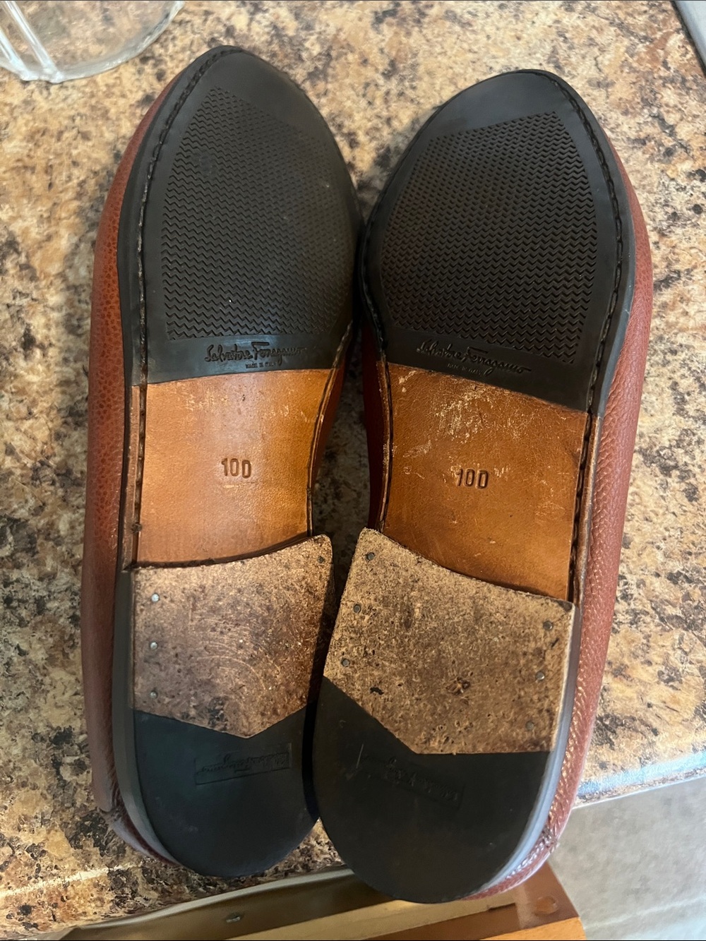 Salvatore Ferragamo Made in Italy men’s cognac penny loafers shoes size 10D. - Picture 11 of 13
